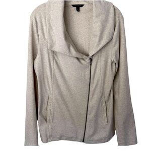 Banana Republic Woman’s Zip Soft Sweatshirt Asymmetrical Jacket. Size: Large